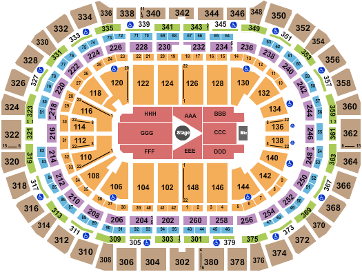 Ball Arena Ball Arena Seating Chart